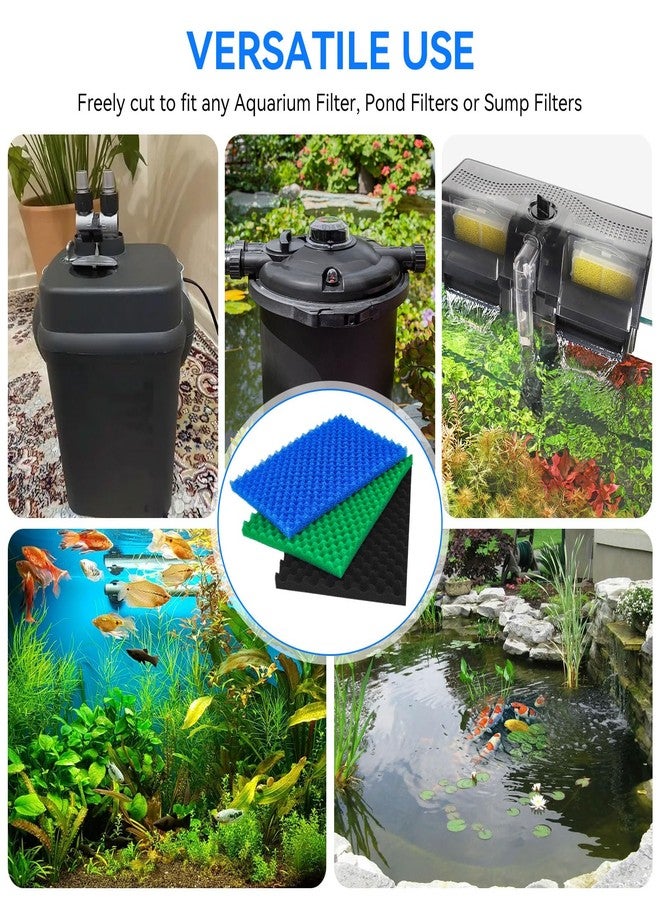 HDWGGD Foam Aquarium Filter Coarse Sump Filter Sponge Cut to Fit Bio Sponge Filters Media Foam Pad Replacement for Aquaneat Sponge Filter Foam for Aquarium Fish Tank Sump Pond 20/30/40 ppi（3 Pack） - Image 5